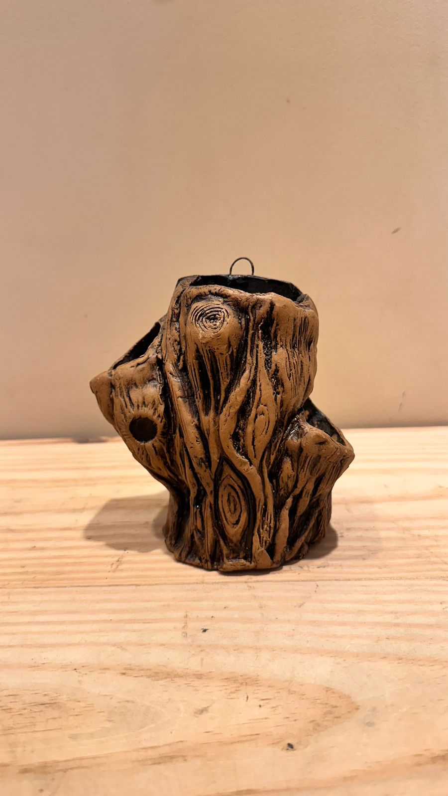 VASO TRONCO DE ARVORE CERAMICA